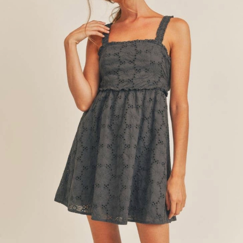 Charcoal Babydoll Dress - Sage The Label